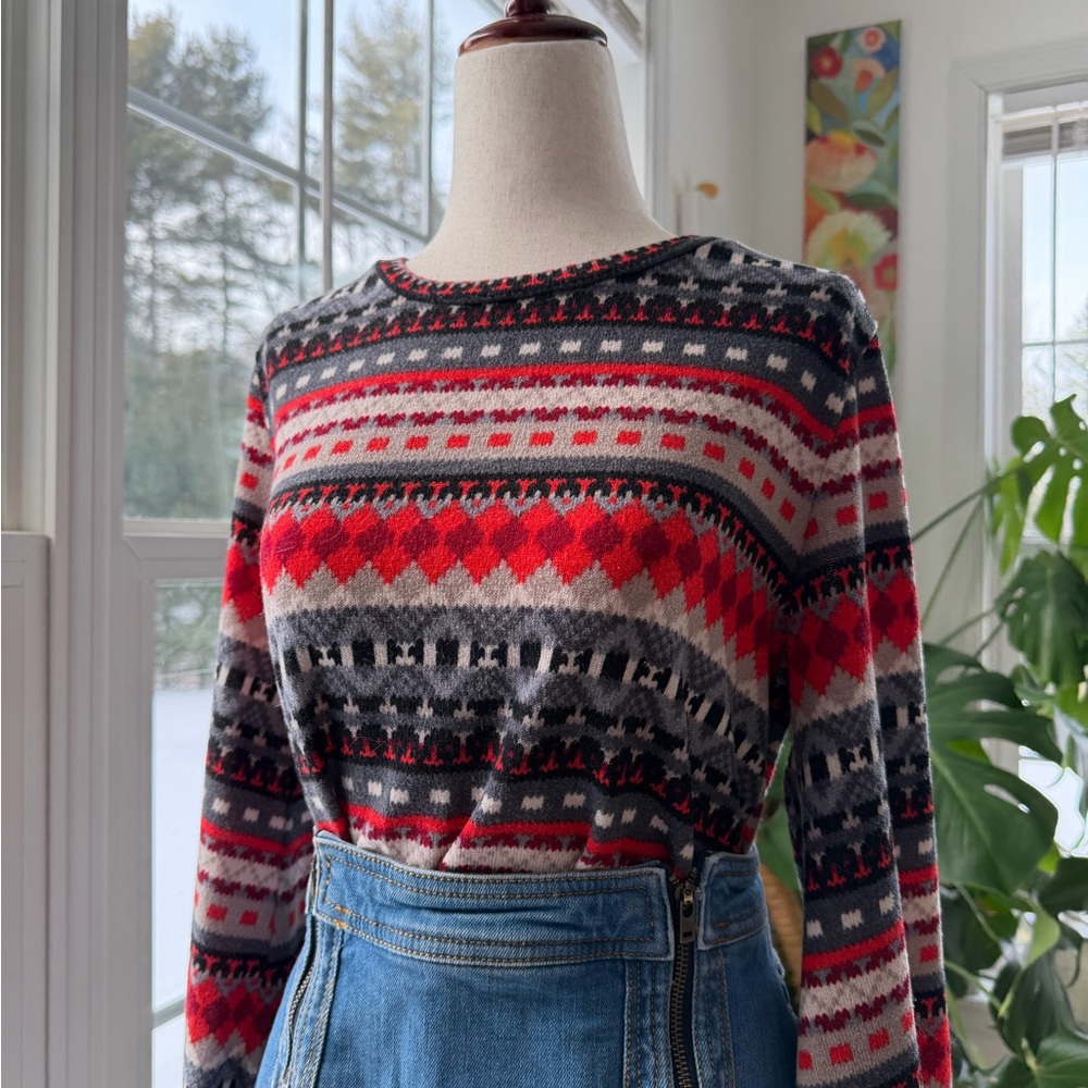 Vintage Y2k Bombom Fair Isle Sweater Top